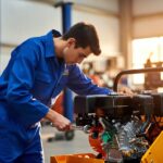 Servicios de mantenimiento de maquinaria en Monterrey – Técnico profesional realizando mantenimiento preventivo